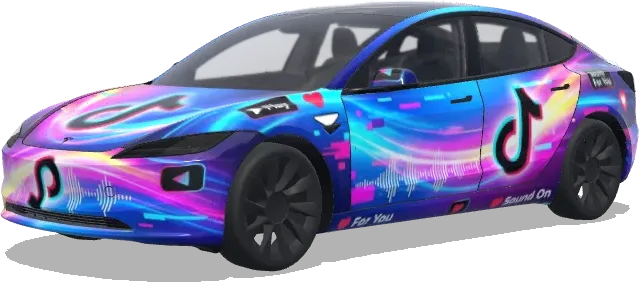 TikTok (tiktok) – Tesla Model 3 Wrap