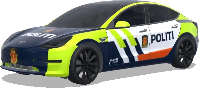 노르웨이 경찰차 (Do a Norwegian Police car design) – 테슬라 Model 3 랩핑