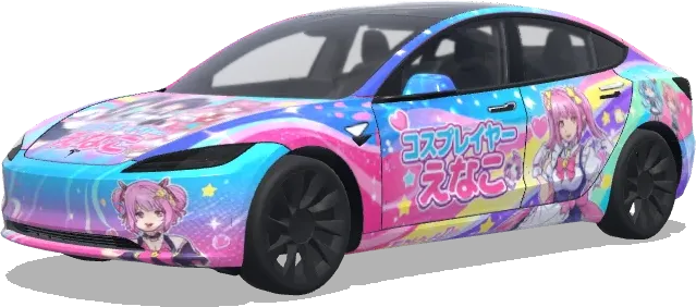 Cosplayer Enako (コスプレイヤーえなこ) – Tesla Model 3 Wrap