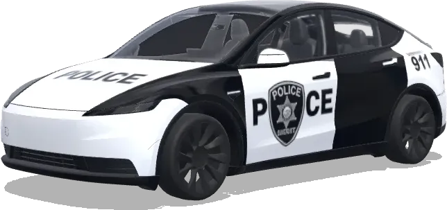 黑白警星 – 特斯拉 Model Y 涂装