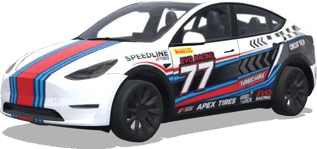 Number 77 Speedline – Tesla Model Y wrap