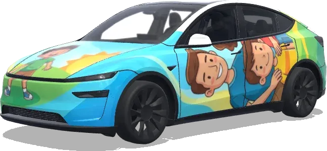 알메이다 소사 가족 – 테슬라 Model Y 랩핑