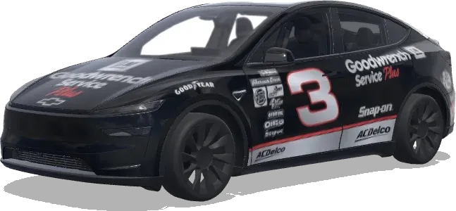 Dale Earnhardt NASCAR (Dale Earnhardt #3 GM Goodwrench black NASCAR) – Tesla Model Y Wrap