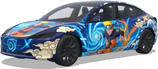 나루토 블루 (Naruto with blue) – 테슬라 Model 3 랩핑