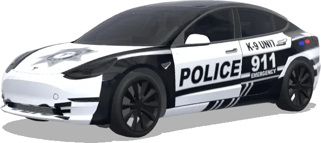 911緊急警察 – 特斯拉 Model 3 塗裝