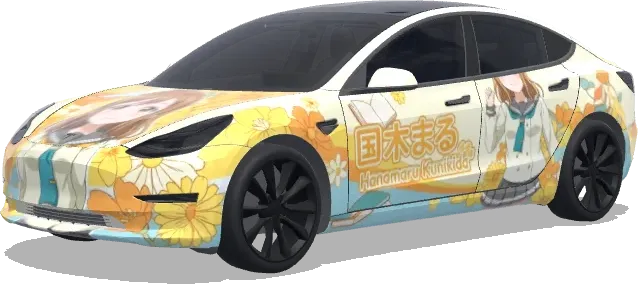Ханамару Куникида (Hanamaru Kunikida) – оклейка Tesla Model 3