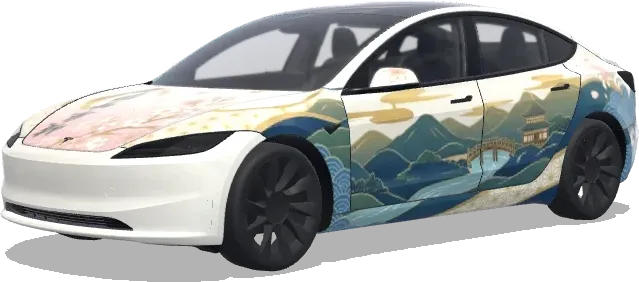 기후 살롱 (岐阜サロン) – 테슬라 Model 3 랩핑