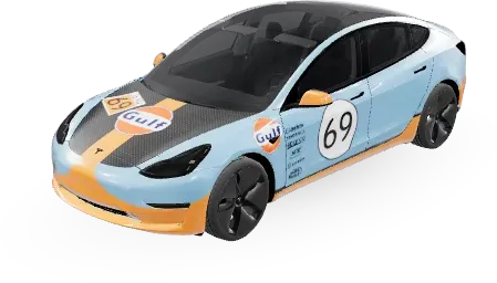 ガルフ テンプレート (Gulf Template) – テスラ Model 3 ラッピング