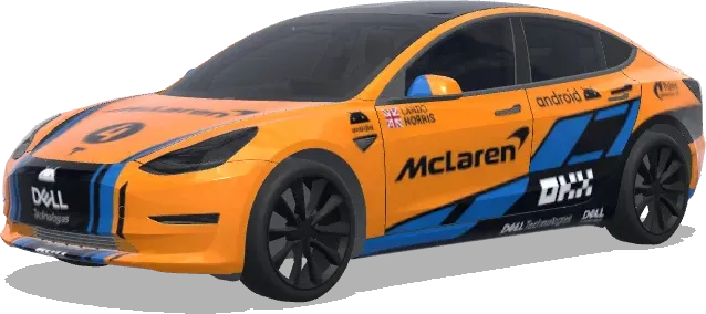McLaren F1 (f1 mclaren) – оклейка Tesla Model 3