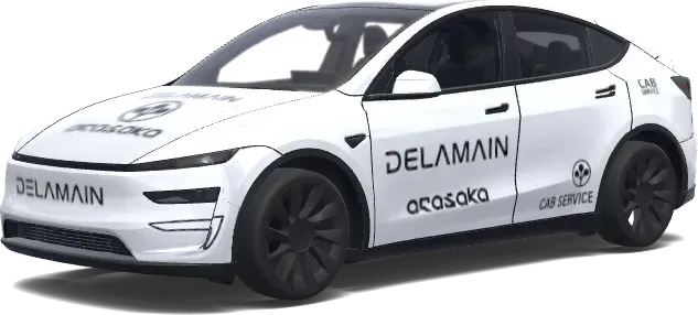 Cyberpunk 2077 Delamain Cab – Tesla Model Y Wrap