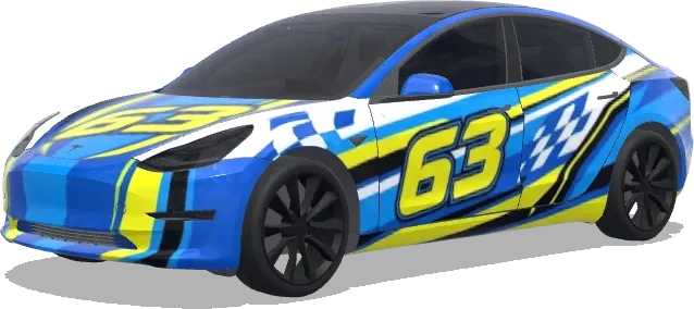 Please change number 44 to 63.. – Tesla Model 3 wrap