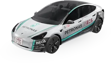 George_Russell – Tesla Model 3 wrap