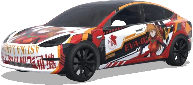 Asuka Evangelion (新世纪福音战士明日香) – wrap para Tesla Model 3