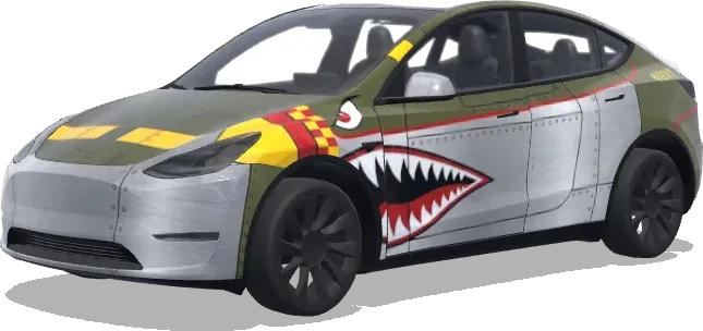 P-51野馬風格(style p51 mustang) – 特斯拉 Model Y 塗裝