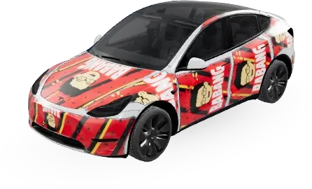 Roter Rockabilly – Tesla Model Y Wrap