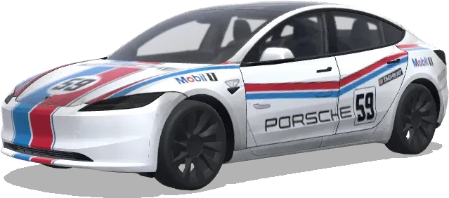 Porsche Rennsport – wrap para Tesla Model 3