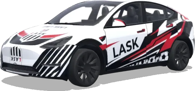 LASK Linz Fútbol (DesignforLASKLINZFootballclub) – wrap para Tesla Model Y