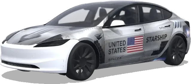 Starship – wrap para Tesla Model 3