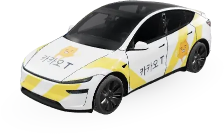 Koreanisches Kakao Taxi (korean kakao taxi) – Tesla Model Y Wrap