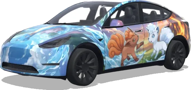 Pokémon Lapras Eevee Pikachu (포켓몬스터 식스테일, 라프라스, 이브이, 피카츄) – wrap para Tesla Model Y