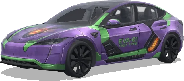 evagelion 01 – Tesla Model 3 wrap