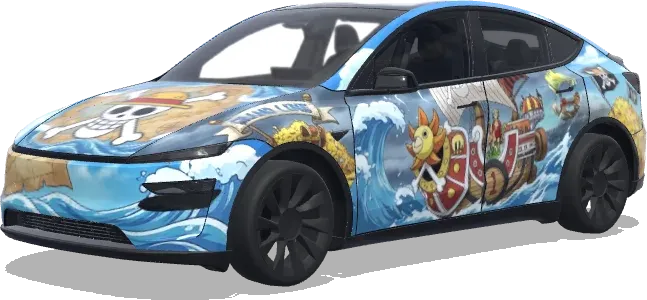 ワンピース ラッピング (海贼王涂装) – テスラ Model Y ラッピング