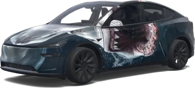 写实鲨鱼风格 – 特斯拉 Model Y 涂装