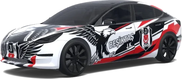베식타스 (Beşiktaş.) – 테슬라 Model 3 랩핑