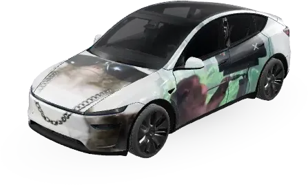 Memis de monos (Monkey memes) – wrap para Tesla Model Y