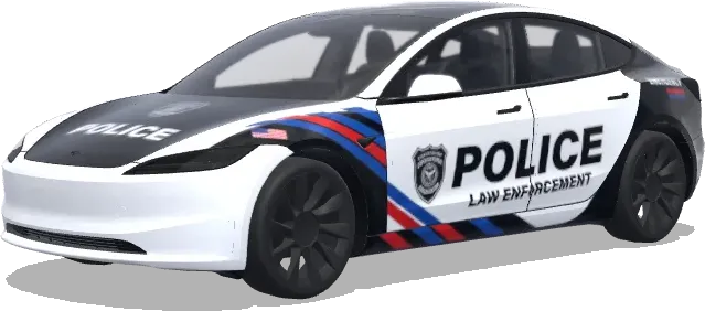 Rayures diagonales de police – covering Tesla Model 3