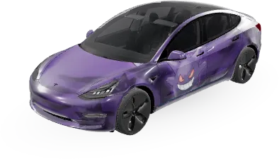 ポケモン ゲンガー (Pokemon Gengar) – テスラ Model 3 ラッピング