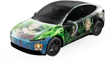 Zoro Erizo (Zoro Hedgehog) – wrap para Tesla Model Y