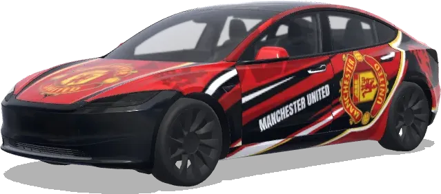 Manchester United (Manchester united football club) – Tesla Model 3 Wrap