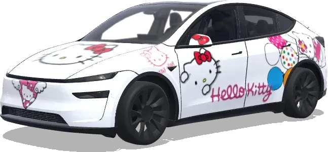 Thème Hello Kitty (hello kitty主题) – covering Tesla Model Y