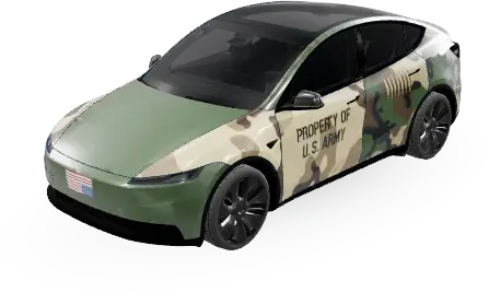 Armée (Army) – covering Tesla Model Y