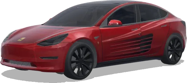 Ferrari Teslarossa 1986 Rojo (Ferrari Teslarossa 1986, Red) – wrap para Tesla Model 3