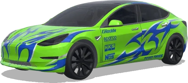 Brian's lancer in fast and the furious – Tesla Model 3 wrap