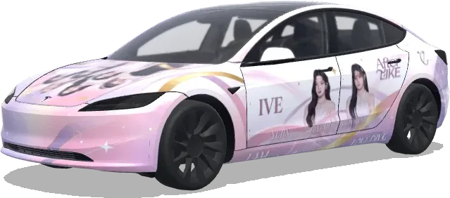 IVE K-Pop (the korea pop star of IVE) – wrap para Tesla Model 3
