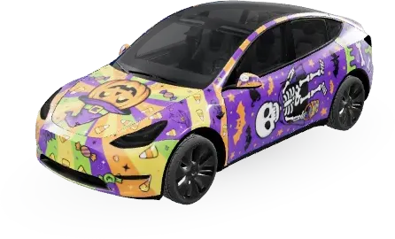 Kids Halloween – Tesla Model Y wrap