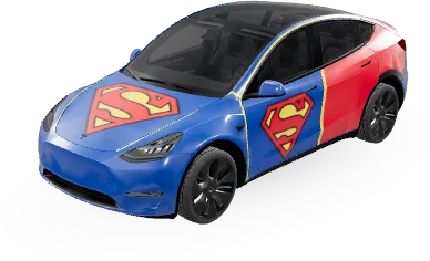 Superman Logo (Superman logo fix) – Tesla Model Y Wrap