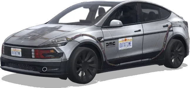 백 투 더 퓨처 (the car used in the Back to the future movie) – 테슬라 Model Y 랩핑