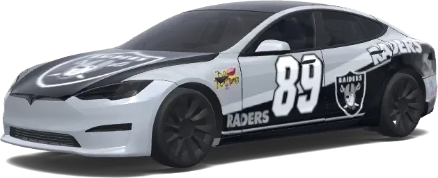 Raiders 89 Folierung – Tesla Model S Wrap