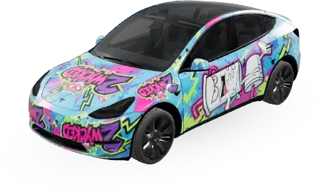 2 wycked – wrap para Tesla Model Y