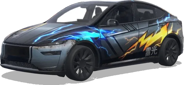 LBWK Rayos (按照日本LBWK的闪电涂装生成) – wrap para Tesla Model Y