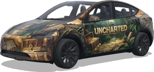 Uncharted (Uncharted game) – wrap para Tesla Model Y