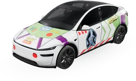 Buzz l'Éclair (Buzz Lightyear) – covering Tesla Model Y