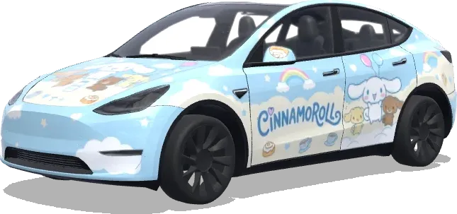 Cinnamoroll – wrap para Tesla Model Y