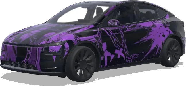 Chainsaw Man Reze (Black and purple, Chainsawman Reze style) – wrap para Tesla Model Y