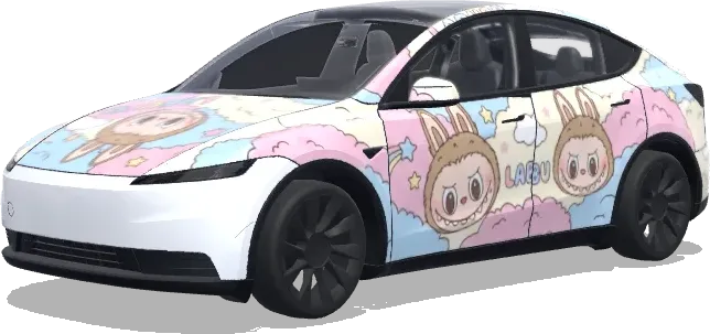 Labubu – Tesla Model Y wrap
