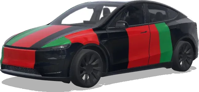 Флаг Афганистана (Afghanistan flag) – оклейка Tesla Model Y